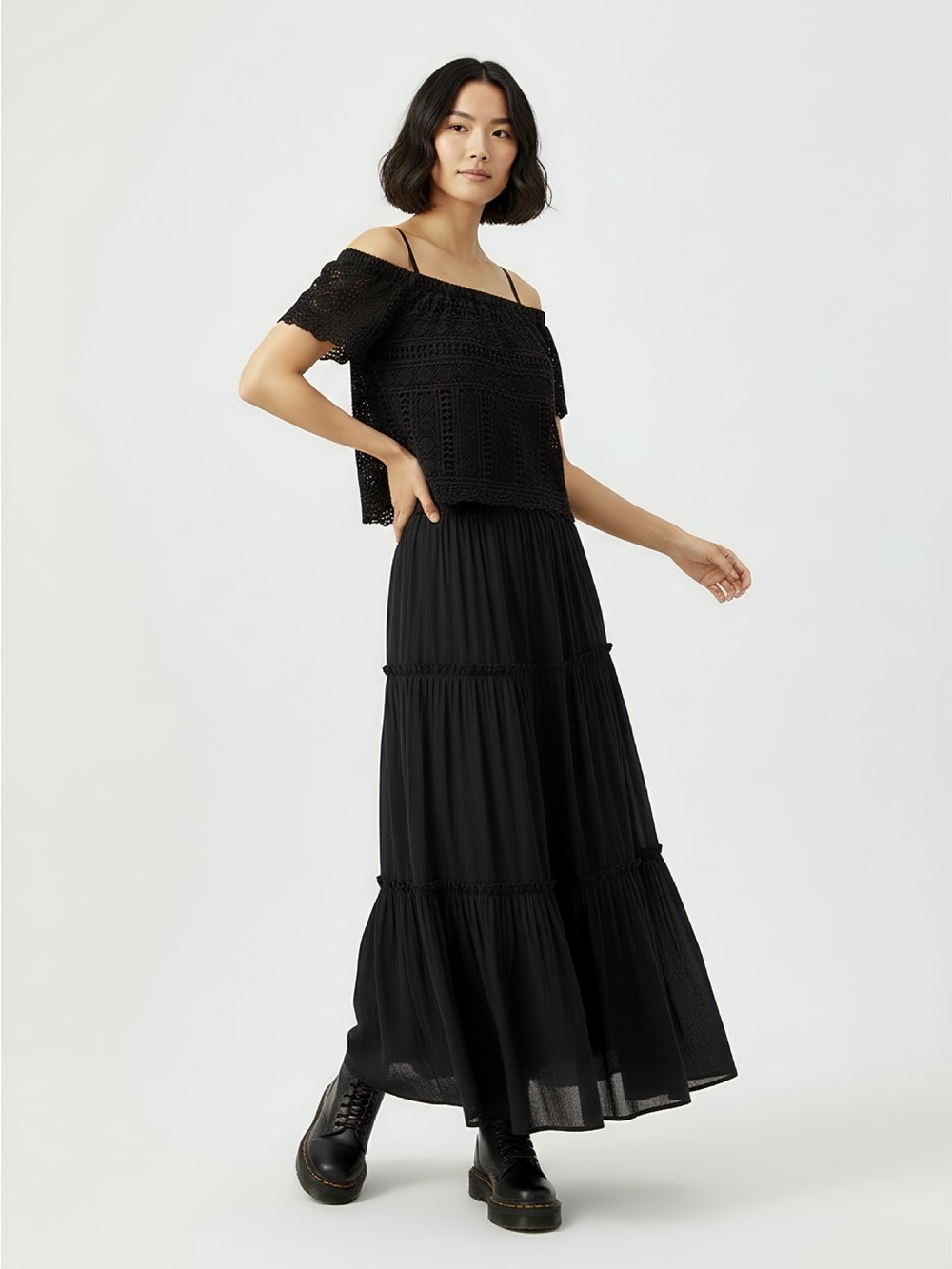 Sunday in Brooklyn Evie Off-the-Shoulder Crochet Lace Top